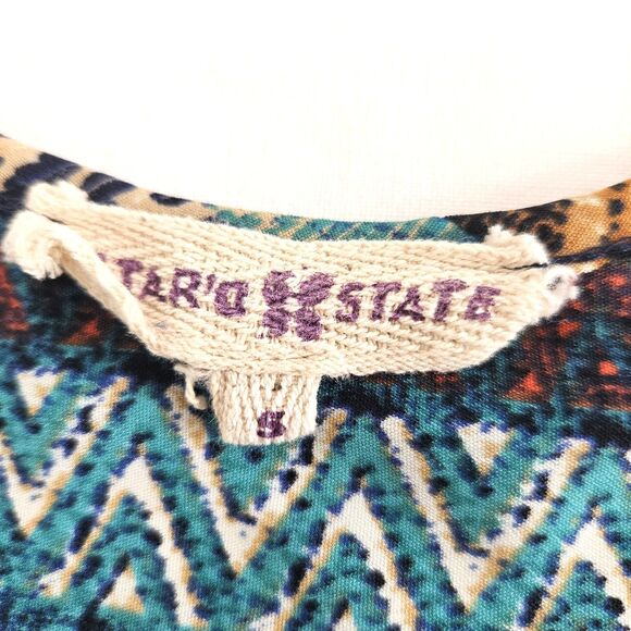 ALTAR'D STATE Sleeveless Tank Dress Womens SMALL Stripe Tribal Pattern - Picture 8 of 9